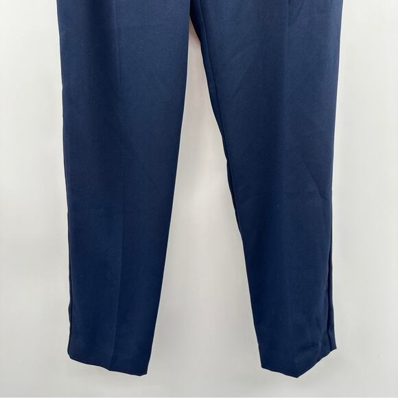 Trina Turk Navy Blue High Rise Skinny‎ Leg Full Length Dress Pants Size 2 - Picture 3 of 10